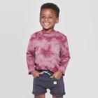 Toddler Boys' Long Sleeve Pocket T-shirt - Art Class Maroon 12m, Boy's, Red