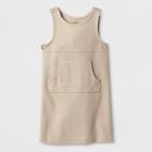 Toddler Girls' Adaptive Sleeveless Uniform Jumper - Cat & Jack Brown