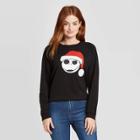 Warner Bros. Women's Jack Night Before Christmas Ugly Holiday Graphic Sweatshirt - Black