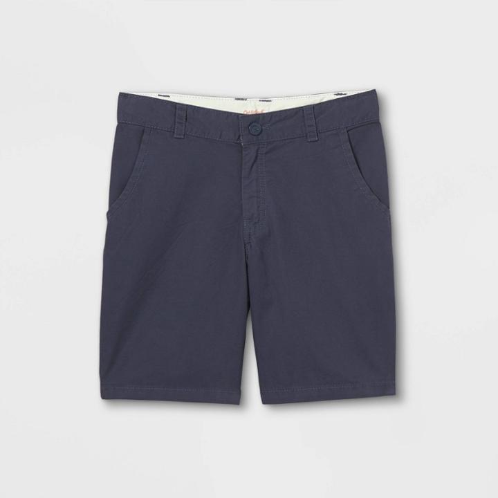 Boys' Flat Front Chino Shorts - Cat & Jack Navy