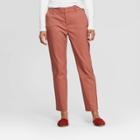 Women's Mid-rise Slim Ankle Pants - A New Day Blush