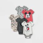 Disney Baby Boys' 5pk Mickey Mouse Knit Short Sleeve Bodysuit