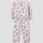 Baby Girls' Floral Romper - Just One You Made By Carter's Heather Gray Newborn