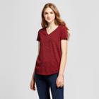 Women's Short Sleeve Relaxed V-neck T-shirt - Mossimo Supply Co. Red