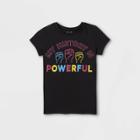 Jerry Leigh Girls' 'my History Is Powerful' Short Sleeve T-shirt - Black