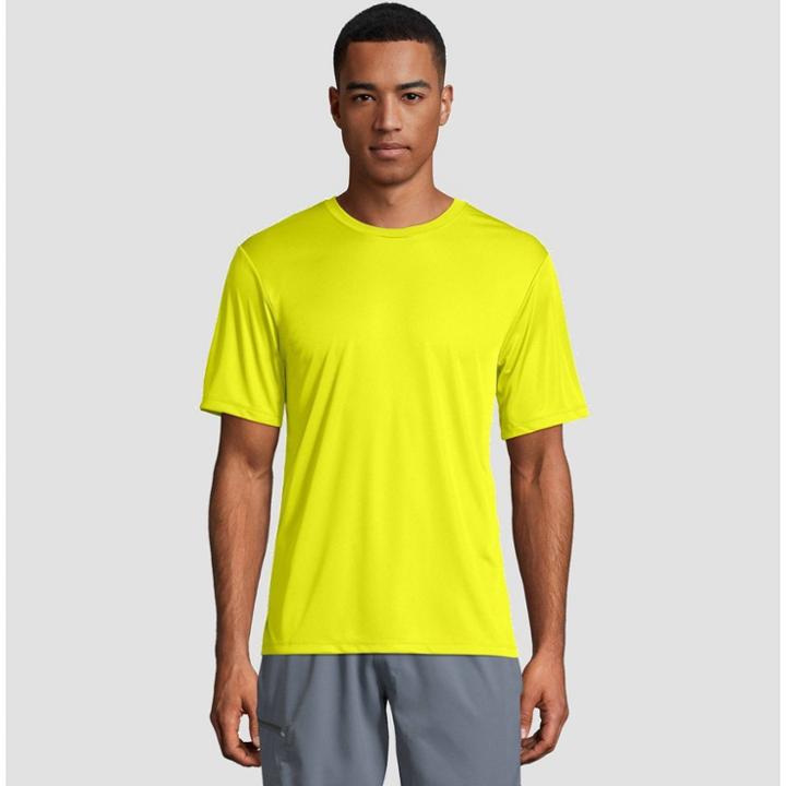 Hanes Men's Big & Tall Short Sleeve Cooldri Performance T-shirt -lime