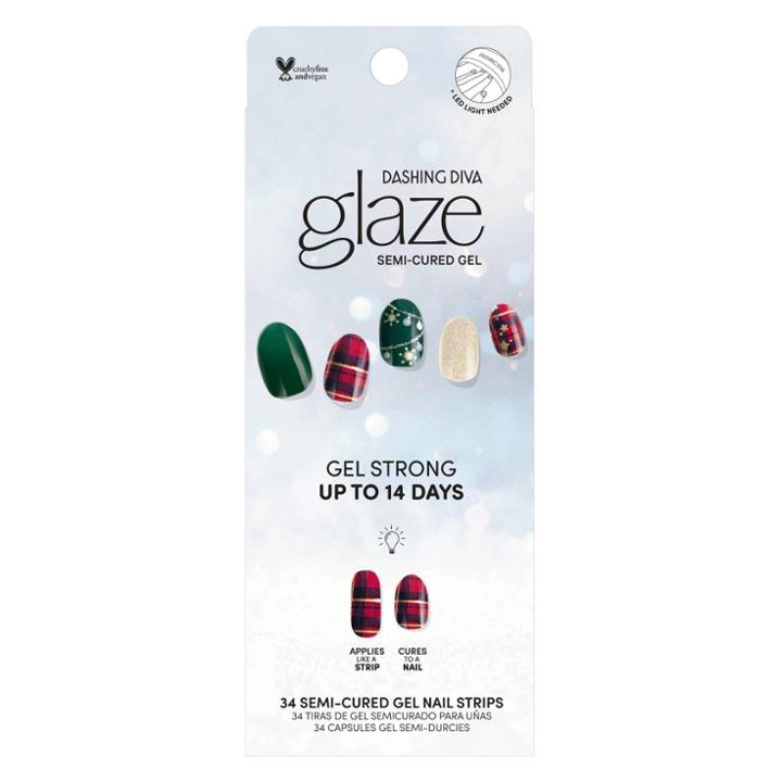 Dashing Diva Gloss Nail Art - Victorian Plaid Glaze Art