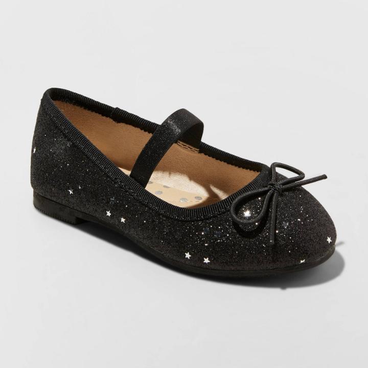 Toddler Girls' American Girl Lily Ballet Flats - Cat & Jack Black