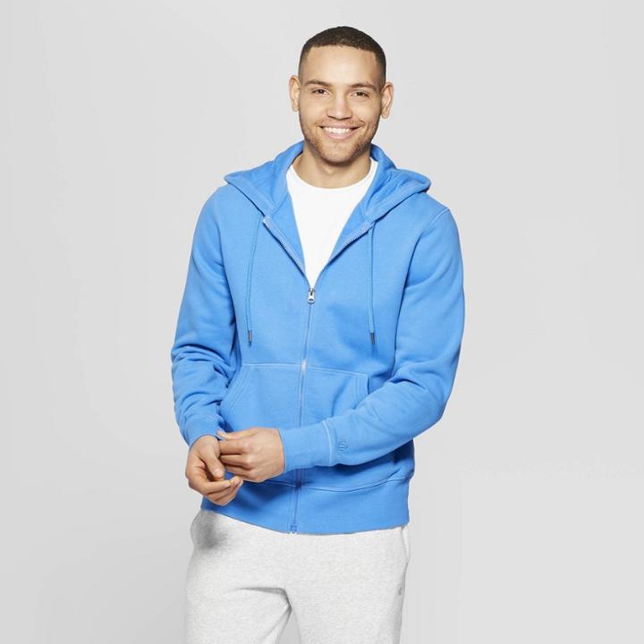 Men's Full Zip Fleece Sweatshirt - C9 Champion Blue Jay