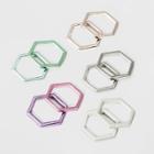 Multi Tone Hexagon Shape Ring Set 10pc - Wild Fable, Women's,