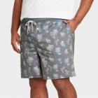 Men's Big & Tall 7 Tiki Drinks Swim Trunks - Goodfellow & Co Gray