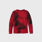 Boys' Long Sleeve Splatter Graphic T-shirt - Art Class Red