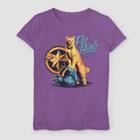 Girls' Captain Marvel Fly High Short Sleeve T-shirt - Purple