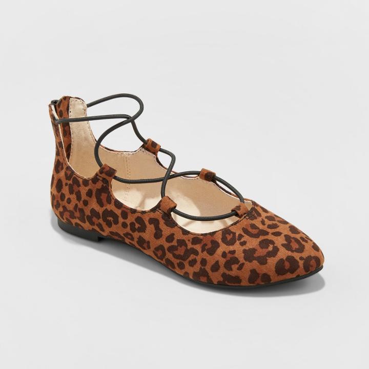 Girls' Evita Lace Up Ballet Flat - Cat & Jack 5,
