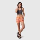 United By Blue Women's 3 Striped Recycled Board Shorts - Papaya