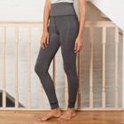 Women's Seamless High-waist Faux Fur Lined Leggings - A New Day Charcoal