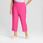Women's Plus Size Relaxed Suit Pants - A New Day Pink