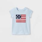 Toddler Girls' Glitter Flag Graphic T-shirt - Cat & Jack