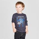 Toddler Boys' Hanukkah Dreidel - Bot Graphic Long Sleeve T-shirt - Cat & Jack Navy