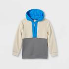 Boys' Sherpa Colorblock Sweatshirt - Cat & Jack Blue/cream/light Gray