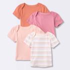 Baby 4pk Basic Short Sleeve T-shirt - Cloud Island Pink