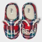 Toddler's Dluxe By Dearfoams Lil Bear Slide Slippers - Red 9-10, Toddler Unisex, Red Green Blue
