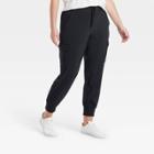 Women's Stretch Woven Wide Leg Cargo Pants - All In Motion Black