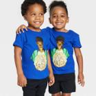 No Brand Black History Month Toddler Bright Futures Short Sleeve T-shirt - Blue