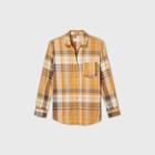 Women's Plaid Long Sleeve Button-down Shirt - Universal Thread Yellow