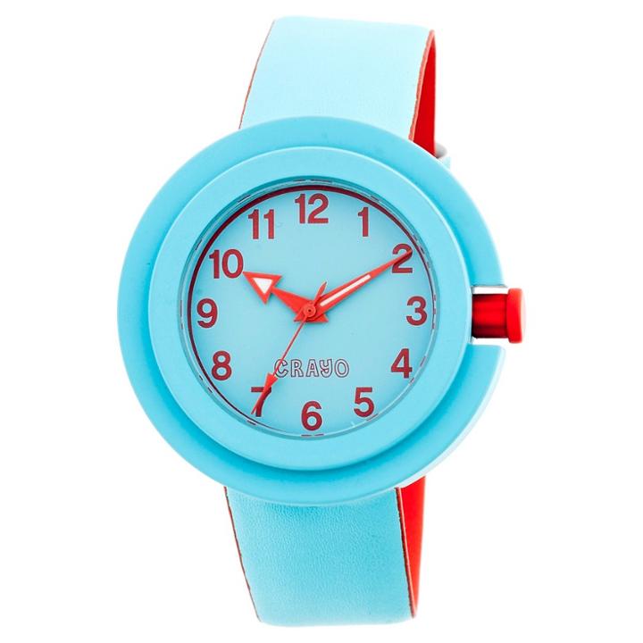 Target Women's Crayo Equinox Rubber Strap Watch-cerulean, Blue