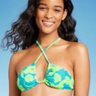 Women's Bead Detail U-neck Multi-way Bralette Bikini Top - Wild Fable Multi Tropical Print Xxs, One Color