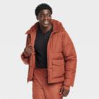 Men's Heavy Puffer Jacket - All In Motion Brown