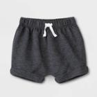 Baby Boys' Knit Pull-on Shorts - Cat & Jack Charcoal Heather Newborn, Grey/grey