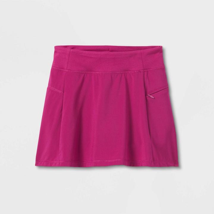 Girls' Stretch Woven Performance Skorts - All In Motion Dark Purple