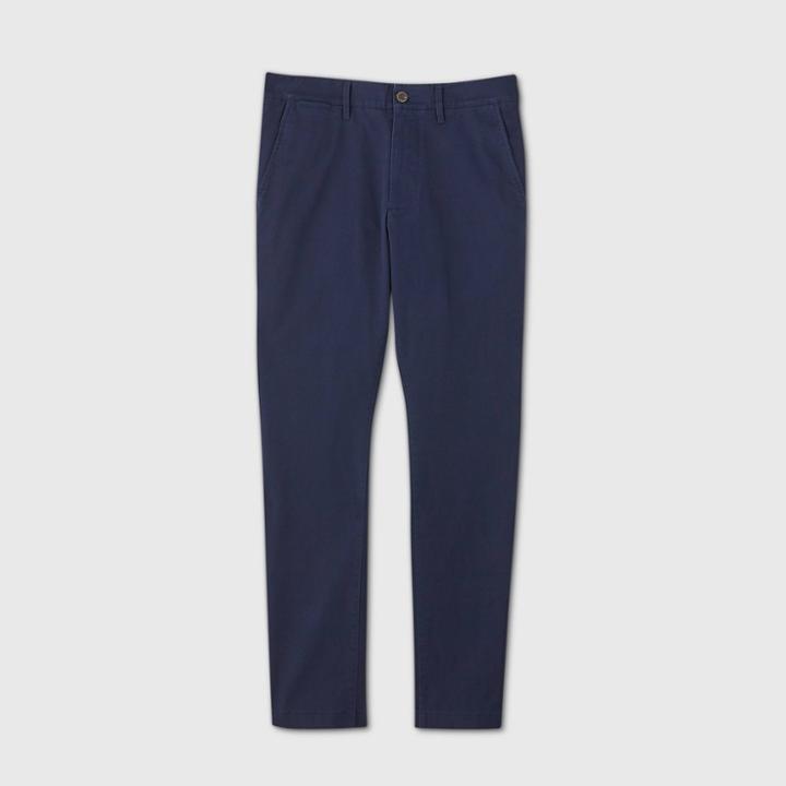 Men's Skinny Fit Chino Pants - Goodfellow & Co Xavier Navy 28x30, Xavier Blue