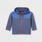 Toddler Boys' Micro Fleece Hooded Zip-up Sweatshirt - Cat & Jack Blue