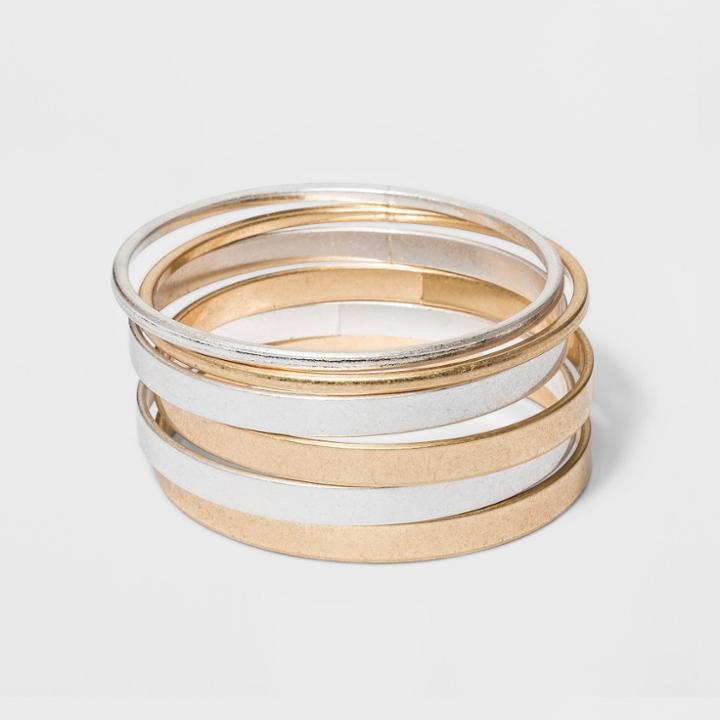Thick And Thin Bangle Bracelets Set 6ct - Universal Thread,