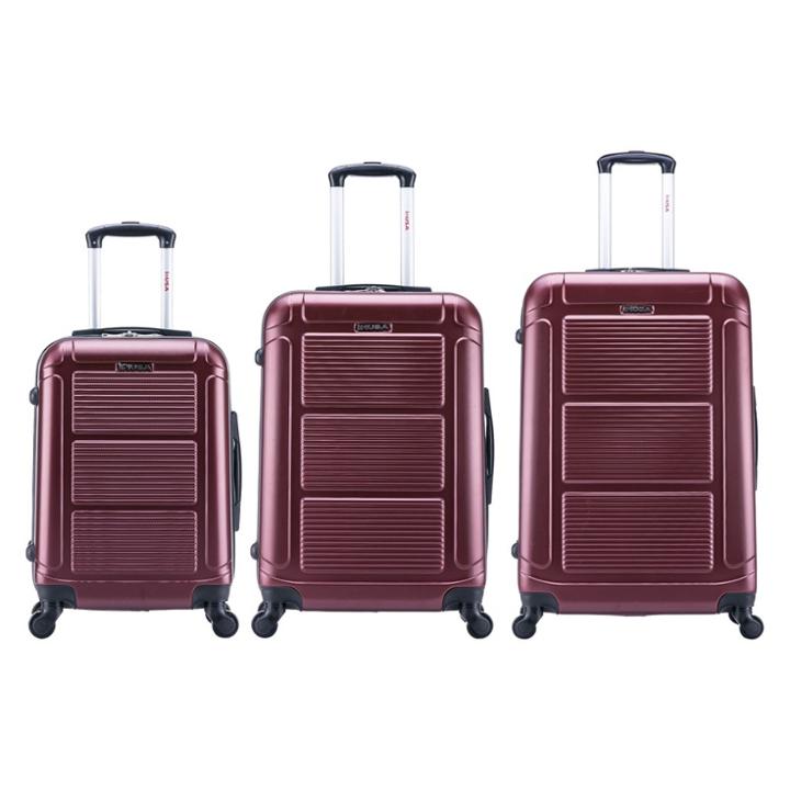 Inusa Pilot 3pc Hardside Spinner Luggage Set 20& 24& 28 - Wine, Red