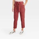 Women's High-rise Tapered Cropped Pants - Universal Thread Rust