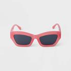 Women's Plastic Angular Cateye Sunglasses - A New Day Pink