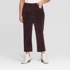 Women's Plus Size Corduroy High-rise Straight Jeans - Universal Thread Burgundy