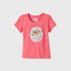 Toddler Girls' Star Wars Baby Yoda Short Sleeve T-shirt - Pink