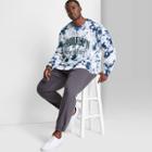 Adult Extended Size Printed Regular Fit Crewneck Sweatshirt - Original Use Navy/tie-dye Design 2xl, Blue/tie-dye Design