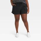 Women's Plus Size Stretch Woven Shorts 4 - All In Motion Black