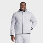 Men's Big & Tall Lightweight Knit Full Zip Sweatshirt - All In Motion White