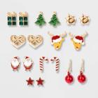 Girls' Christmas Earrings Pack - Cat & Jack , Women's,
