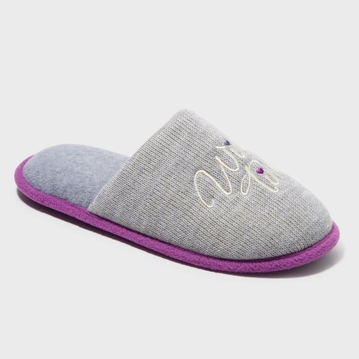 Target Women's Dearfoams Slide Slippers - Heather Grey