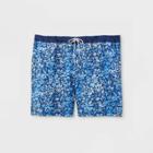 Men's Big & Tall 9 Floral Print Kat Tropical Board Shorts - Goodfellow & Co Light Blue