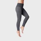 Women's Ribbed Fleece Lined Leggings - A New Day Dark Heather Grey