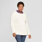 Women's Plus Size Long Sleeve Chunky Knit Sweater - Universal Thread Cream (ivory) X